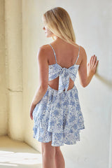 Alina Floral Tie Back Mini Dress