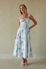 Angelina Sweetheart Floral Midi Dress