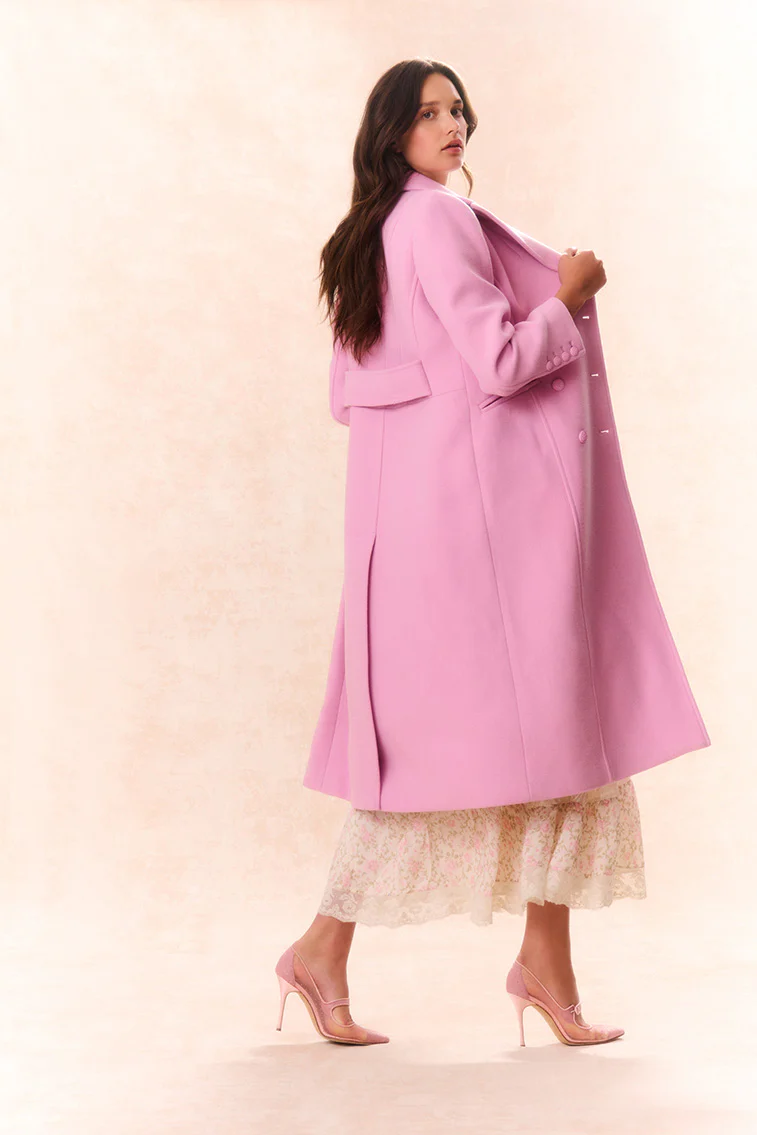 Angeli Wool Military Coat - PIROUETTE PINK