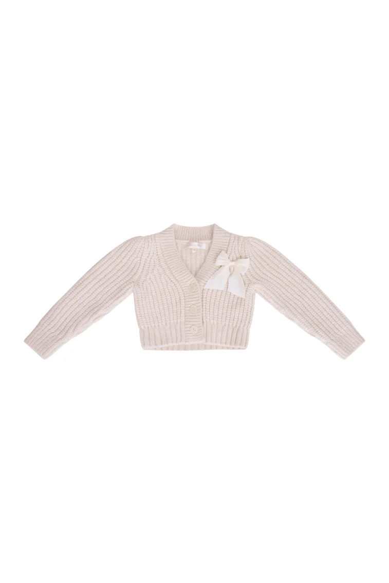 Girls Teisha Alpaca Bow Cardigan
