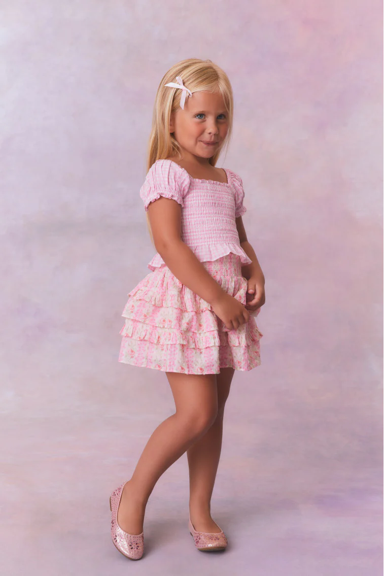 Girls Fragrance Print Cotton Billie Skirt