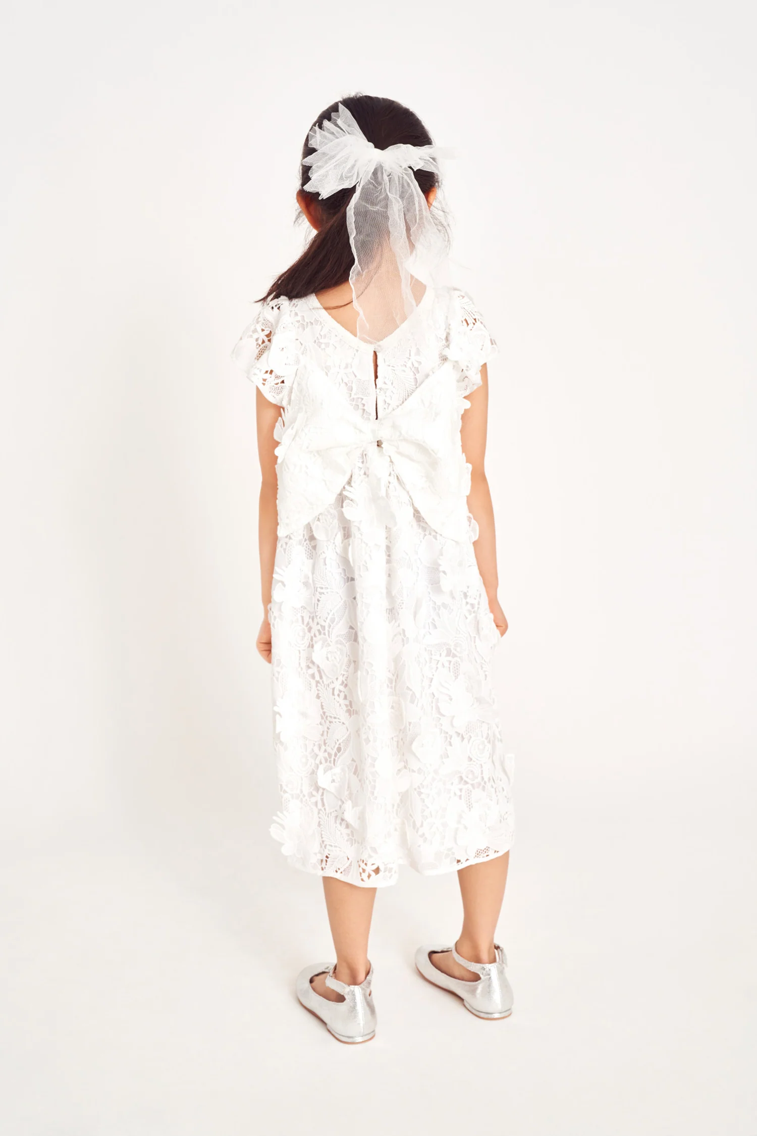 Girls Nancy Dress - TRUE WHITE