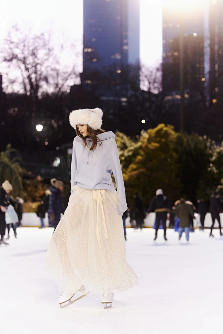 LoveShackFancy x MAX&MOI Wool-Cashmere Faux Fur Hoodie