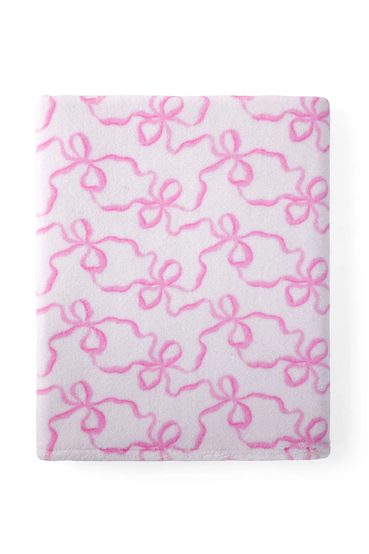 Cotton Bath Towel in Bow Print