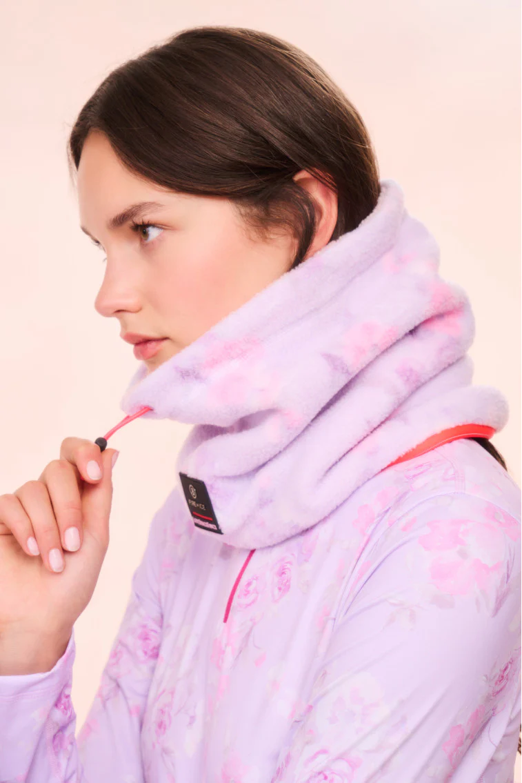 BOGNER FIRE+ICE x LoveShackFancy Arian Neck Gaiter - HIBISCUS