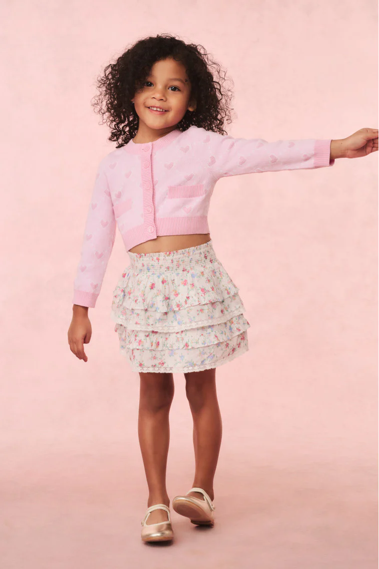 Girls Billie Cotton Floral Skirt