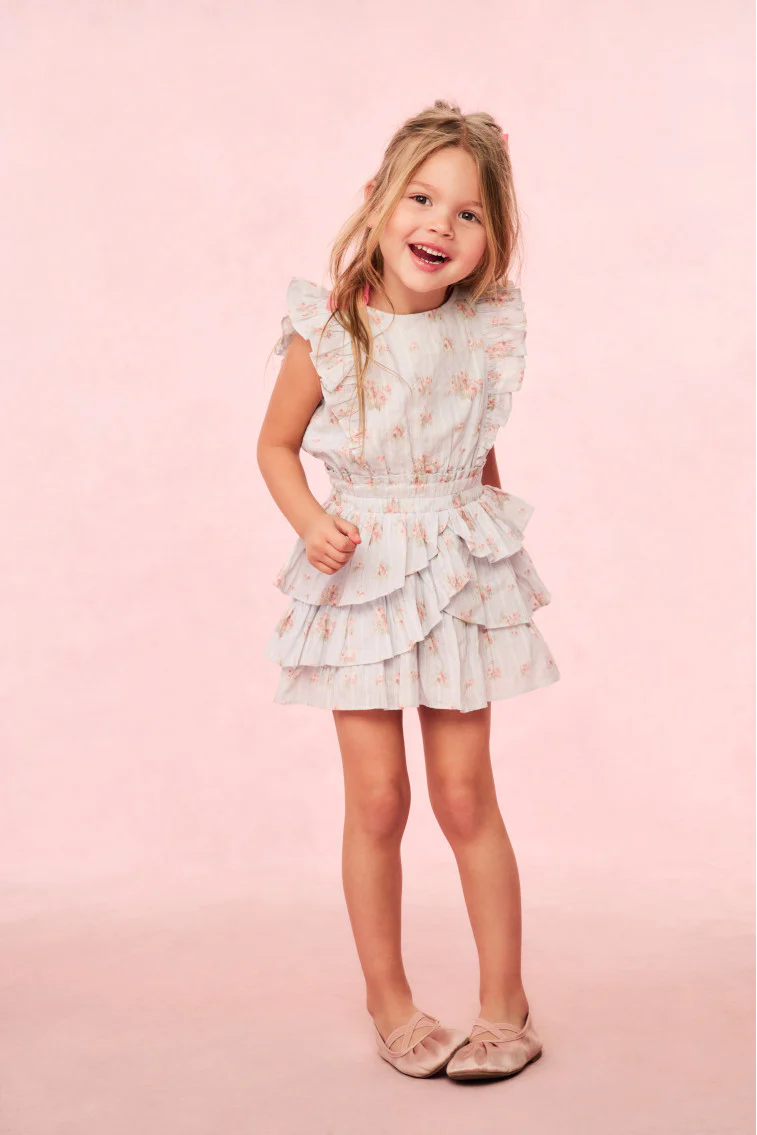 Girls Decker Blue Floral Dress