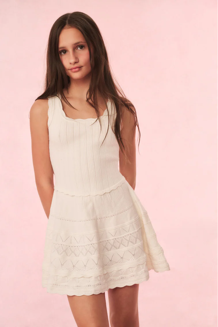 Girls Ronellia Dress - IVORY