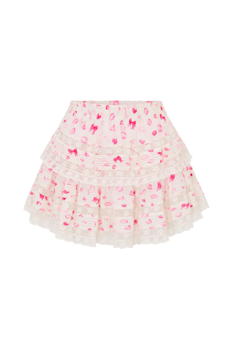 Ruffle Mini Valentine Skirt
