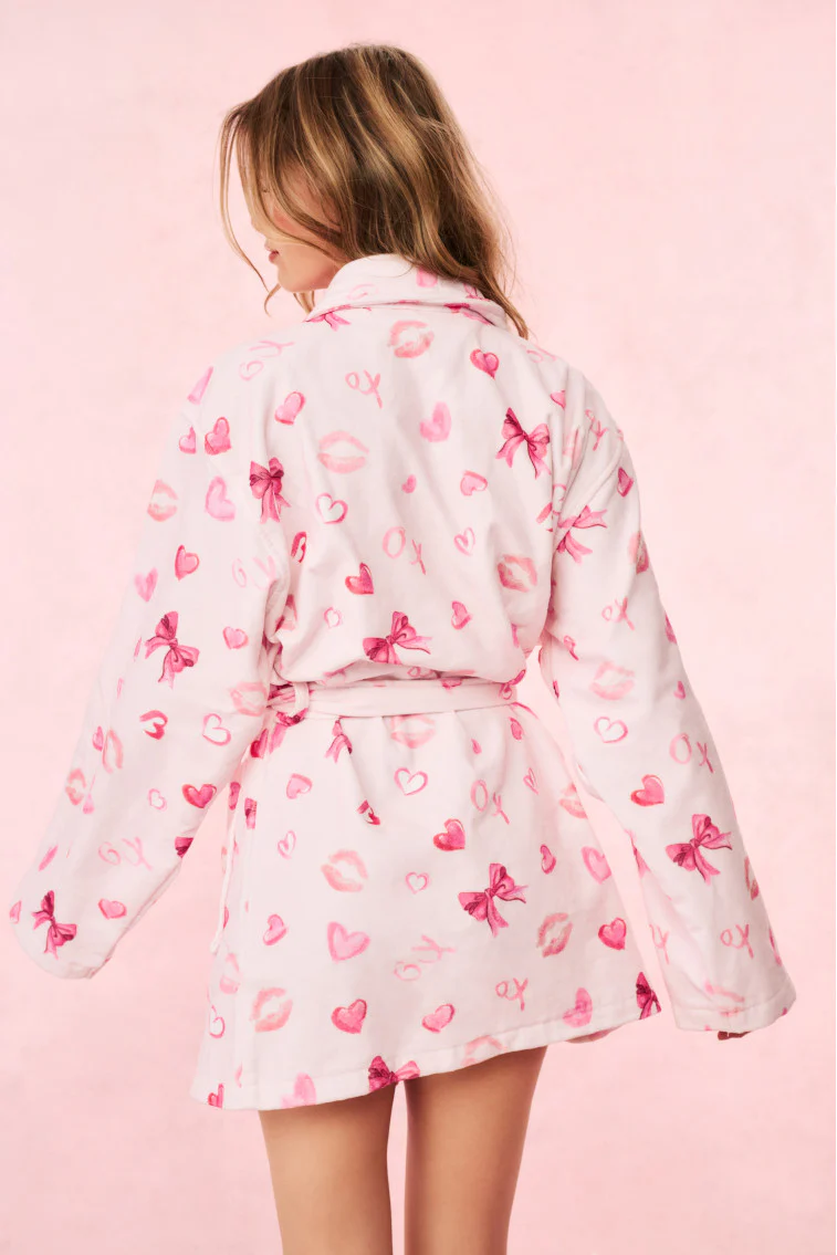 Indie Cotton Bath Robe - BLUSHING KISSES