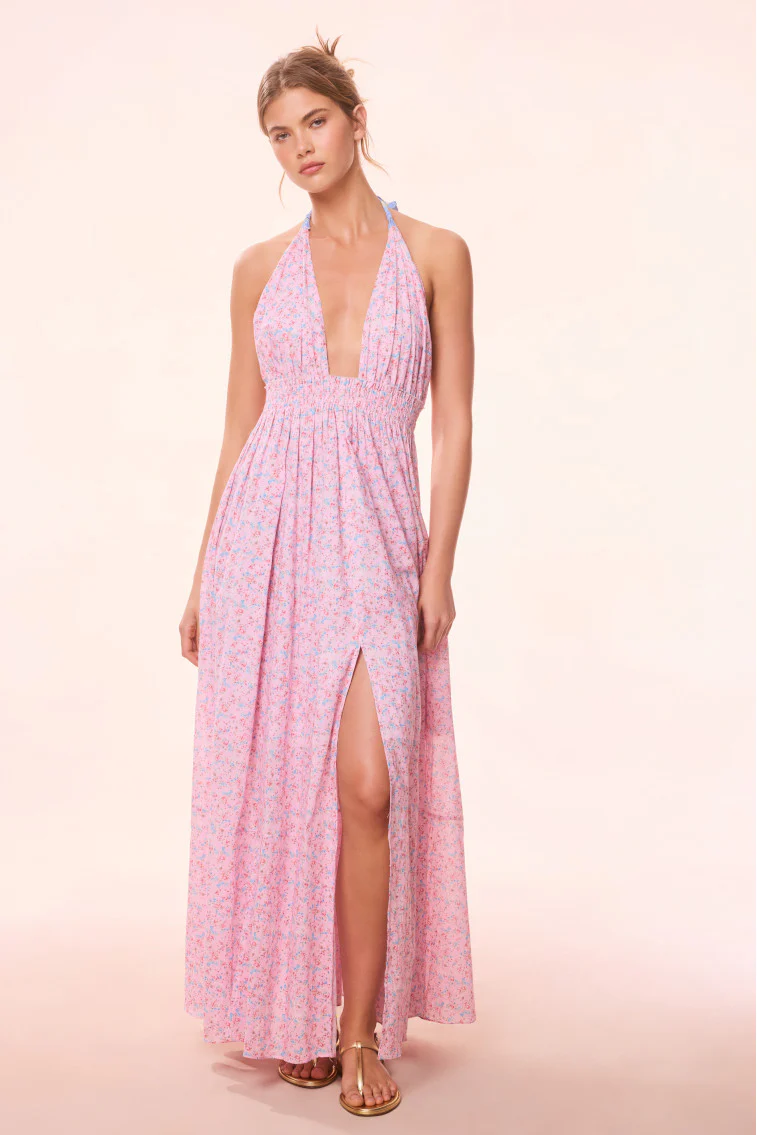 Love Re-Edition Floral Halter Dress