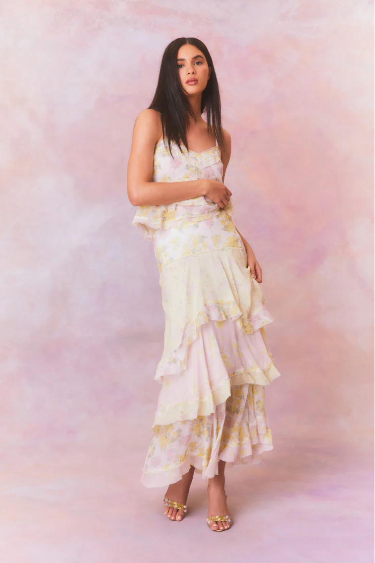 Napoli Chiffon Mixed Print Cami Top